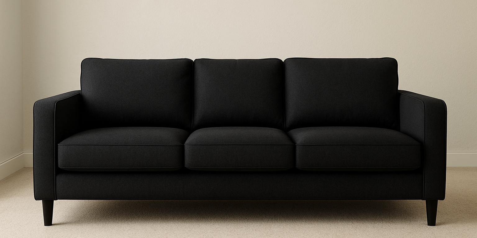 black sofa