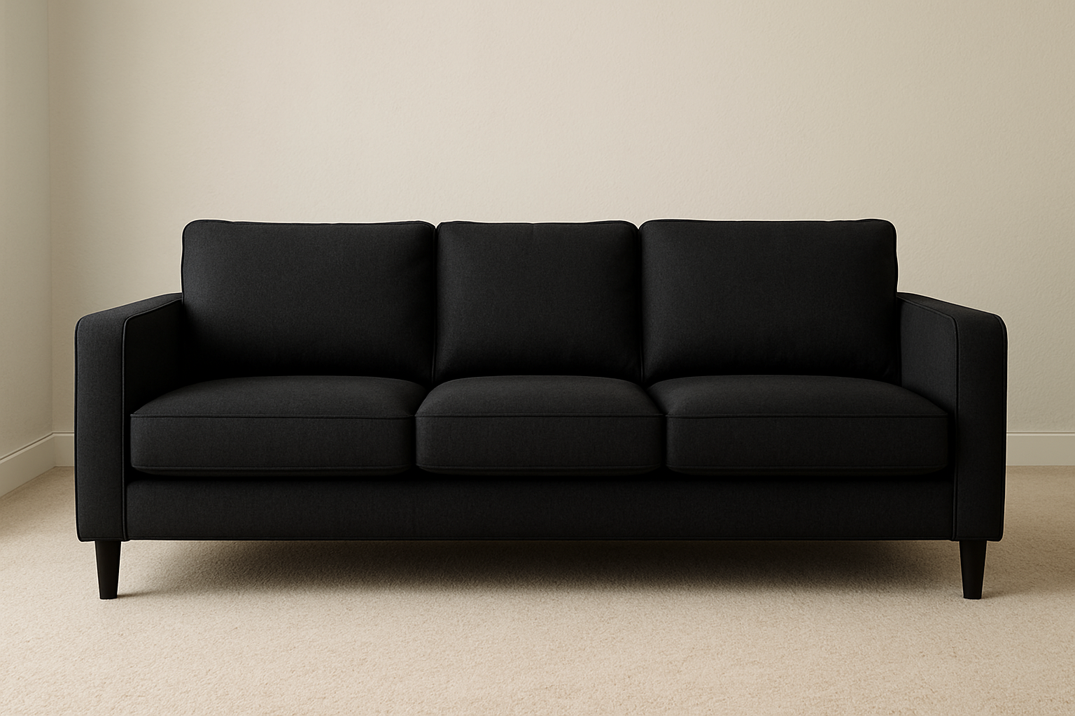 black sofa